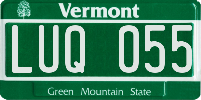 VT license plate LUQ055