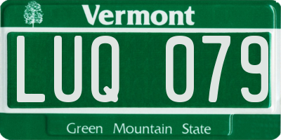 VT license plate LUQ079