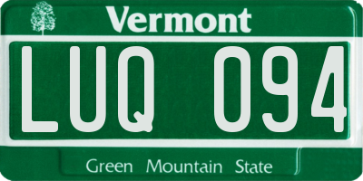 VT license plate LUQ094