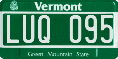 VT license plate LUQ095