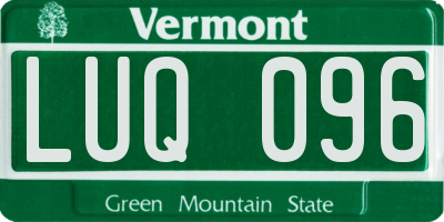 VT license plate LUQ096