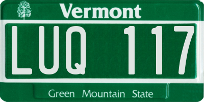 VT license plate LUQ117