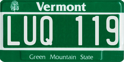 VT license plate LUQ119
