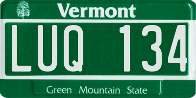 VT license plate LUQ134