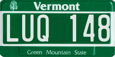 VT license plate LUQ148