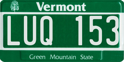 VT license plate LUQ153