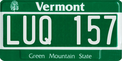 VT license plate LUQ157