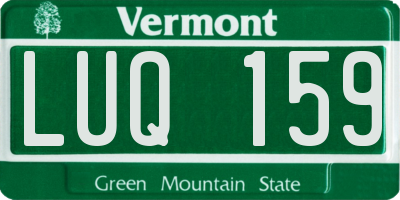 VT license plate LUQ159