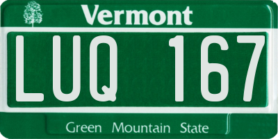 VT license plate LUQ167