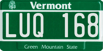 VT license plate LUQ168
