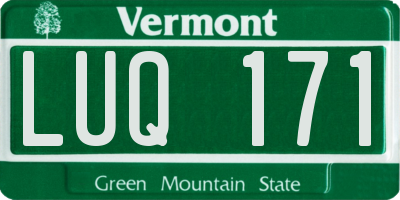 VT license plate LUQ171