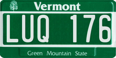VT license plate LUQ176