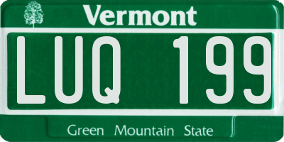 VT license plate LUQ199