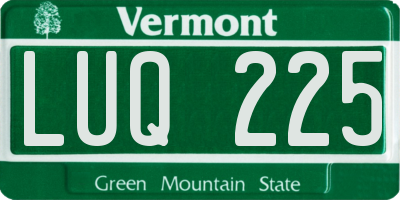 VT license plate LUQ225