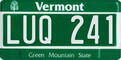 VT license plate LUQ241