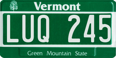 VT license plate LUQ245