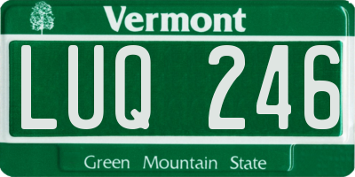 VT license plate LUQ246