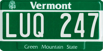 VT license plate LUQ247