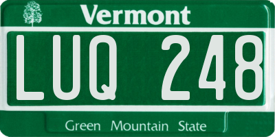 VT license plate LUQ248