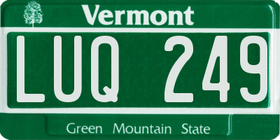 VT license plate LUQ249