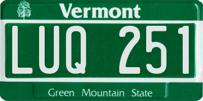 VT license plate LUQ251