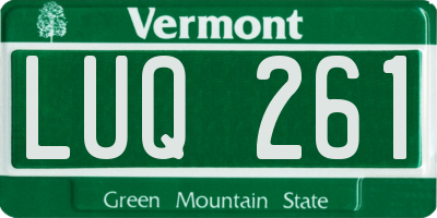 VT license plate LUQ261