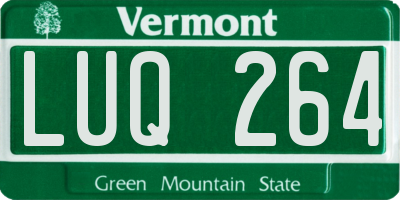 VT license plate LUQ264