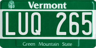 VT license plate LUQ265