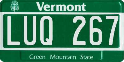VT license plate LUQ267
