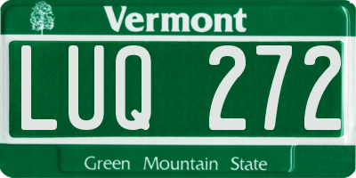 VT license plate LUQ272