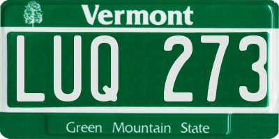 VT license plate LUQ273