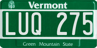 VT license plate LUQ275