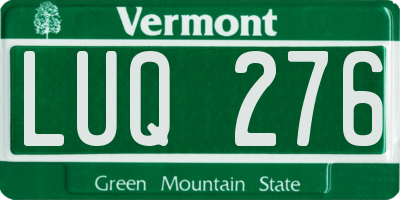 VT license plate LUQ276