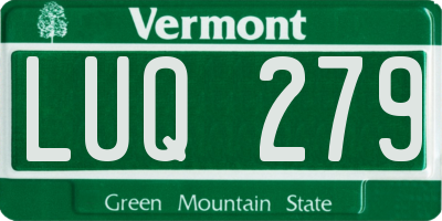 VT license plate LUQ279
