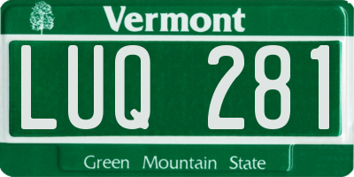 VT license plate LUQ281