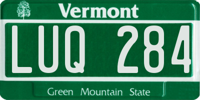 VT license plate LUQ284