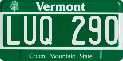 VT license plate LUQ290