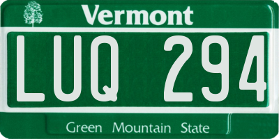 VT license plate LUQ294