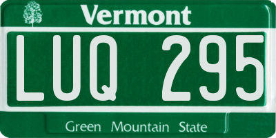 VT license plate LUQ295
