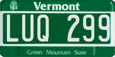 VT license plate LUQ299