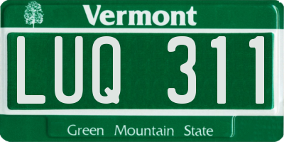 VT license plate LUQ311