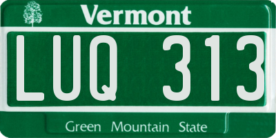 VT license plate LUQ313