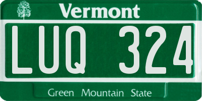 VT license plate LUQ324