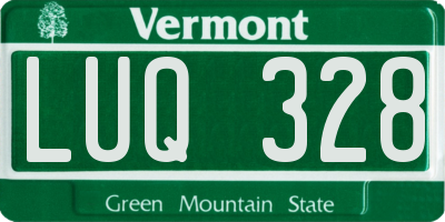 VT license plate LUQ328