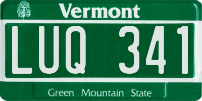 VT license plate LUQ341