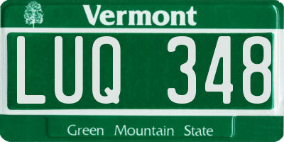 VT license plate LUQ348