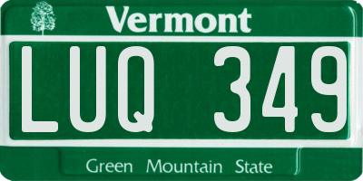 VT license plate LUQ349