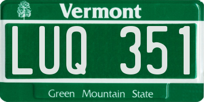 VT license plate LUQ351