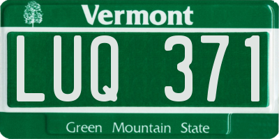 VT license plate LUQ371
