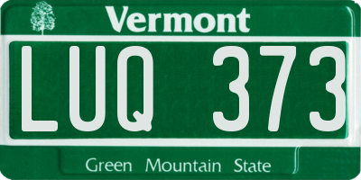 VT license plate LUQ373